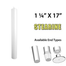 1 1/4" x 17" Altar Candle - Stearine