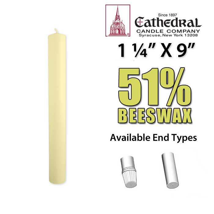 Altar Candles 1-1/4" x 9"