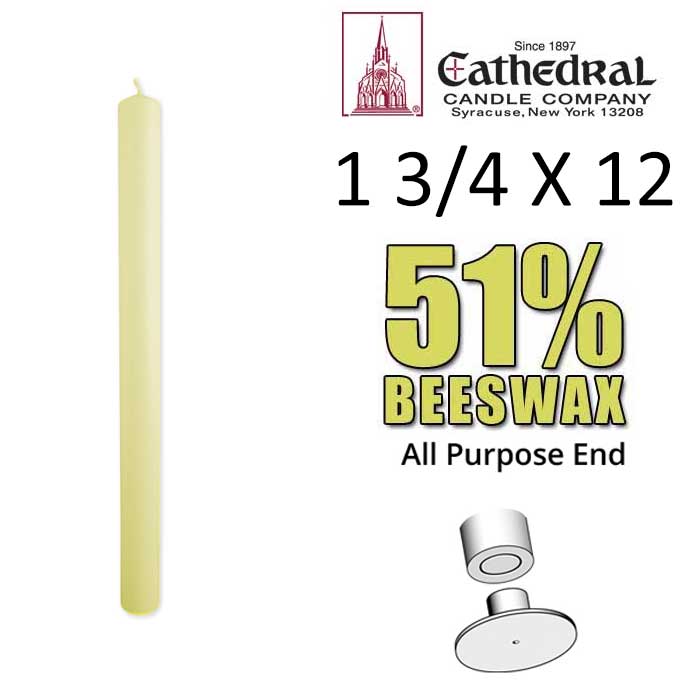 Altar Candles 1-3/4" x 12"