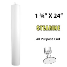 1 3/4" x 24" Altar Candle - Stearine
