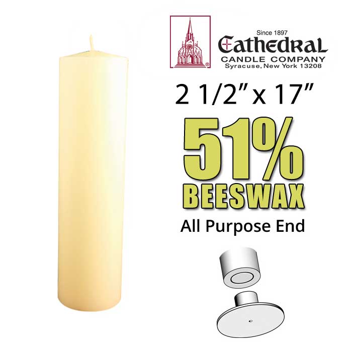 Altar Candle 2 1/2" x 17"