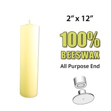 Altar Candles 2" x 12" 100% Beeswax