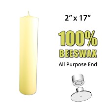 Altar Candles 2" x 17" 100% Beeswax