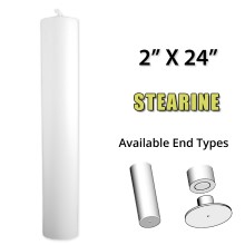 2" x 24" Altar Candle - Stearine