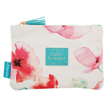 Pink Petal Zipped Pouch