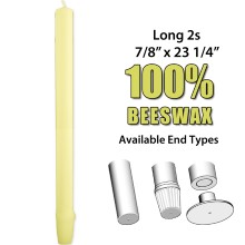 Long 2 Altar Candles 100% Beeswax