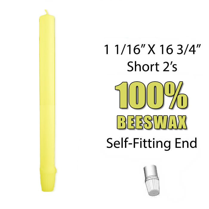 Short 2 Altar Candle 100% Beeswax