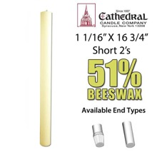 Short 2 Altar Candles 1-1/16