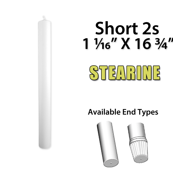 Short 2 Altar Candle - Stearine