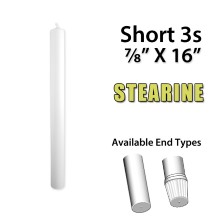 Short 3 Altar Candle - Stearine