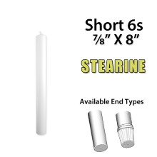 Short 6 Altar Candle - Stearine