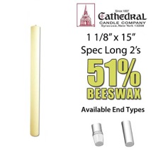 Special Long 2 / Special 2 Altar Candles 1-1/8" x 15"