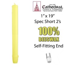 Special Short 2 Altar Candles 100% Beeswax