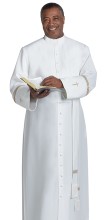 White Linette Gold Fringe Cassock