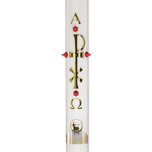 Lamb of God Liquid Paraffin Paschal Candle Shell