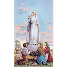 Our Lady of Fatima 8-UP Holy Card