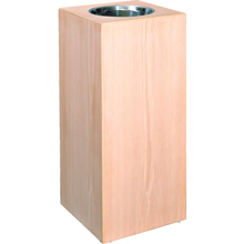 Plain Oak Wood Baptismal Font Holy Water Font