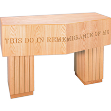 Wood Panel Design Communion Altar