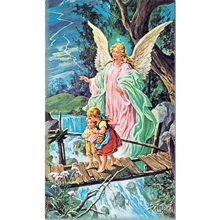 Guardian Angel 8-UP Holy Card