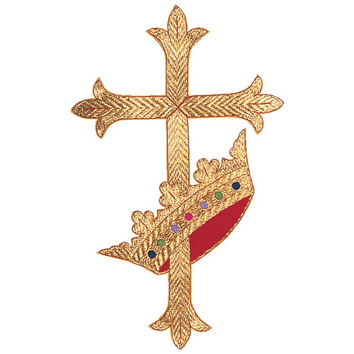 Cross with Crown Applique