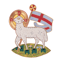 Lamb with Banner  Applique