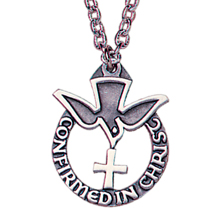 Confirmed in Christ Pewter Dove Pendant