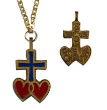 LOVE NECKLACE W/ CROSS 24"