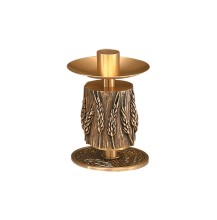 Altar Candlestick with Wheat Design Base