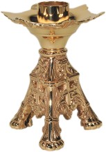 Cross Design Base Altar Candlestick Holder