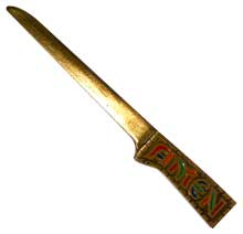 GOLD TONE AMEN LETTER OPENER