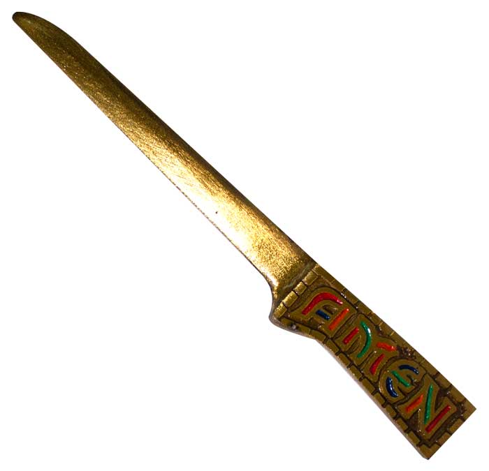 GOLD TONE AMEN LETTER OPENER