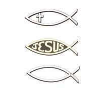 "JESUS" FISH AUTO EMBLEM